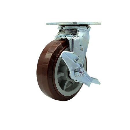 Service Caster Regency 600CARTCSTB Replacement Caster with Brake REG-SCC-30CS620-PPUR-TLB